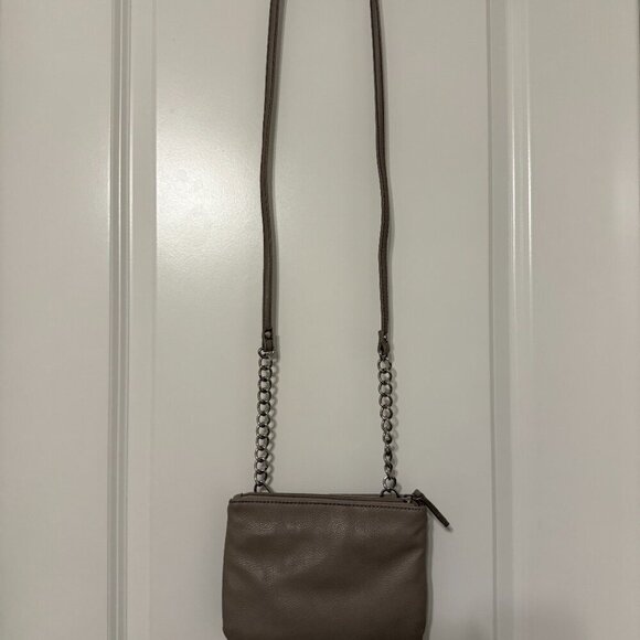 Nine West Taupe Quilted Chain Crossbody Bag - Picture 3 of 7